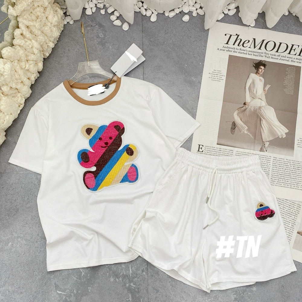 Women White PJ Short Set